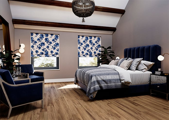 Ted Baker Midnight Garden, Blue - Twist&Fit Roman Blind - Image 7